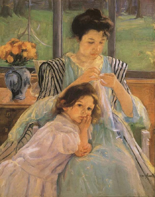 Mary Cassatt Young Mother Sewing